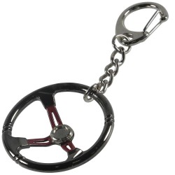 Porta-chaves de metal com volante