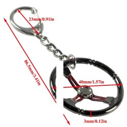 Porta-chaves de metal com volante