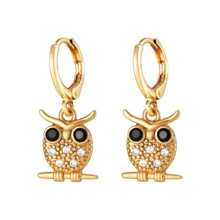 Golden hoop earrings - dangle cross / owl / pineapple / butterflyEarrings
