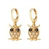 Golden hoop earrings - dangle cross / owl / pineapple / butterflyEarrings