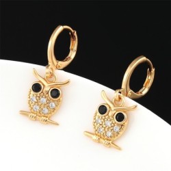 Golden hoop earrings - dangle cross / owl / pineapple / butterflyEarrings