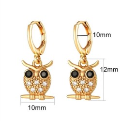 Golden hoop earrings - dangle cross / owl / pineapple / butterflyEarrings