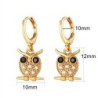 Golden hoop earrings - dangle cross / owl / pineapple / butterflyEarrings
