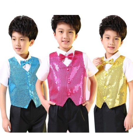 Boys shiny sequin vestClothing