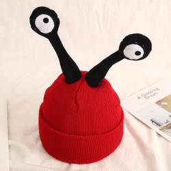 Chapéu de malha quente - olhos longos engraçados
