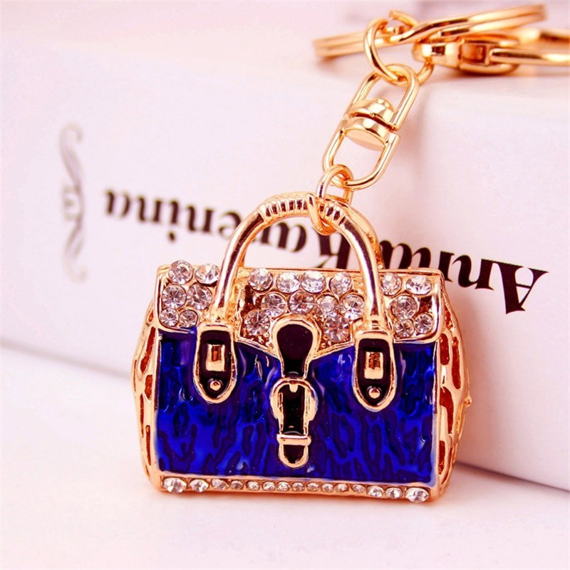 Bolsa cristal dourada - chaveiro