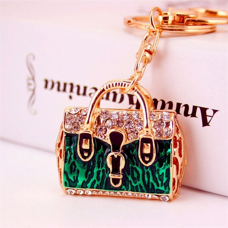 Bolsa cristal dourada - chaveiro