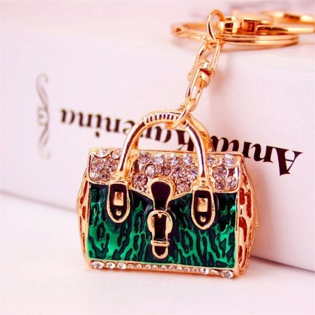 Bolsa cristal dourada - chaveiro