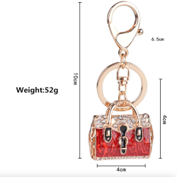 Bolsa cristal dourada - chaveiro