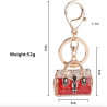 Bolsa cristal dourada - chaveiro