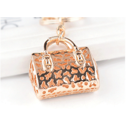 Bolsa cristal dourada - chaveiro