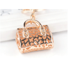 Bolsa cristal dourada - chaveiro