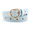 Classic leather belt - metal heart shaped buckleBelts