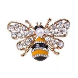 broche de abelha de cristal
