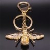 Golden keychain with a crystal beeKeyrings