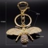 Golden keychain with a crystal beeKeyrings