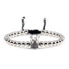 Copper beads bracelet with a crown - adjustable ropeBracelets