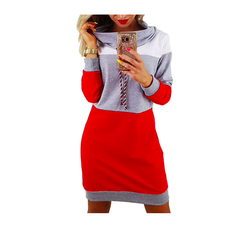 Long striped sweater - mini dress with turtleneckDresses Long striped sweater - mini dress with turtleneckDresses