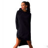 Vestido feminino com capuz - pulôver longo