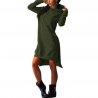 Vestido feminino com capuz - pulôver longo
