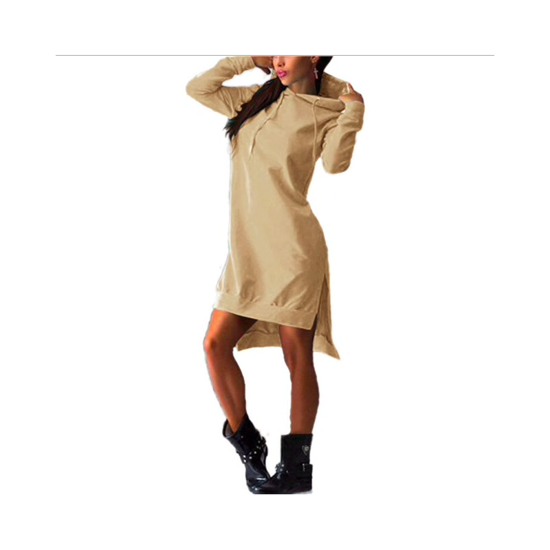 Vestido feminino com capuz - pulôver longo Vestido feminino com capuz - pulôver longo