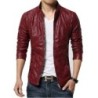 Slim leather jacket - with zippers / pocketsJackets