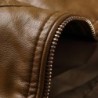 Jaqueta de couro slim - com zíperes / bolsos