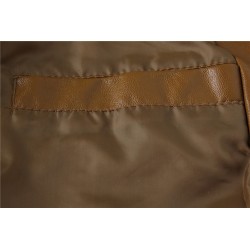 Jaqueta de couro slim - com zíperes / bolsos