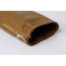 Jaqueta de couro slim - com zíperes / bolsos