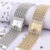 Relógio elegante de quartzo - pulseira larga de cristal