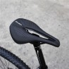 Selim de bicicleta com orifício - assento de couro macio respirável
