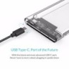 ORICO - 2.5inch - transparent HDD case - with cable - type C Gen 2 - USB3.1HDD case