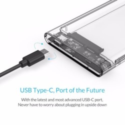 ORICO - 2,5 polegadas - HDD transparente - com cabo - SATA para USB3.0