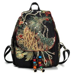 Mochila de lona - design étnico colorido