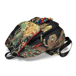 Mochila de lona - design étnico colorido