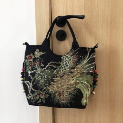 Bolsa de lona - design étnico colorido