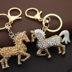 Cavalo dourado cristal - chaveiro