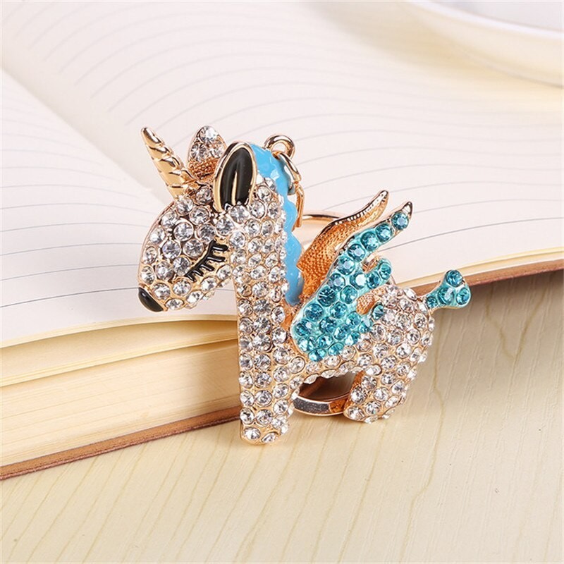 Crystal unicorn - keychainKeyrings