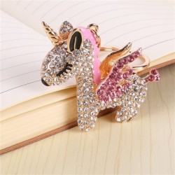 Crystal unicorn - keychainKeyrings