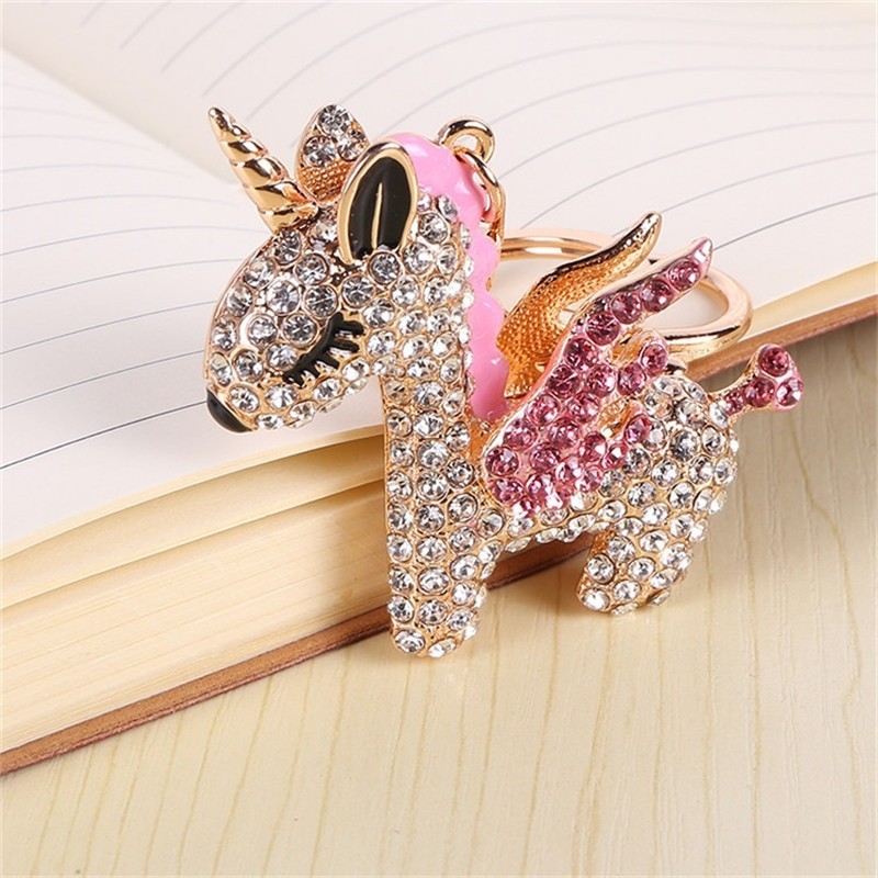 Crystal unicorn - keychainKeyrings