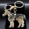 Cavalo de cristal - chaveiro dourado