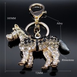 Crystal horse - golden keychainKeyrings