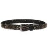 Leather belt - round rivets / crystalsBelts