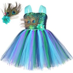 Fato de pavão - vestido com penas/flores