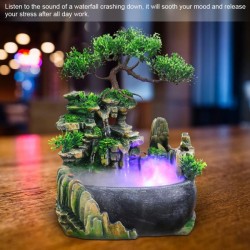 Fonte em cascata - umidificador de ar com luz - 220V - plugue UE