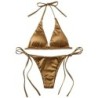 Conjunto de biquíni sexy - efeito de cor metálica