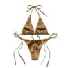 Conjunto de biquíni sexy - efeito de cor metálica