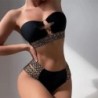 Conjunto de biquíni sexy - decorações de metal