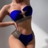 Conjunto de biquíni sexy - decorações de metal