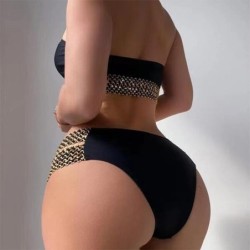Conjunto de biquíni sexy - decorações de metal